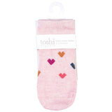 Toshi Organic Ankle Jacquard Socks - Hearts