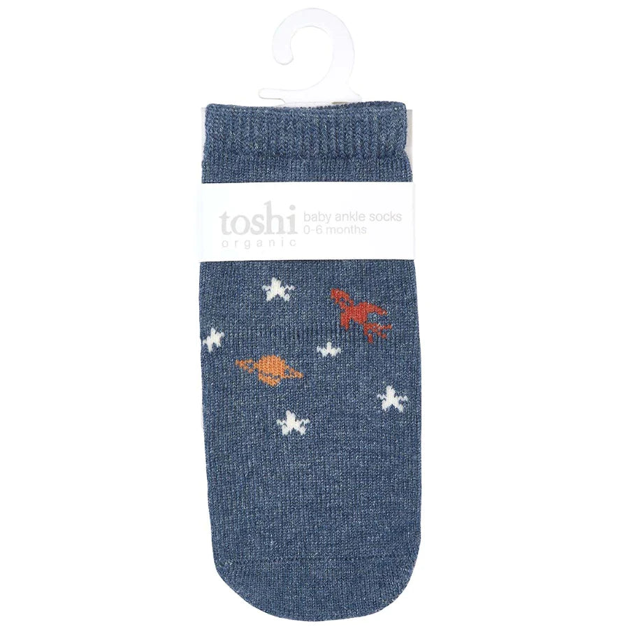 Toshi Organic Ankle Socks - Space Race