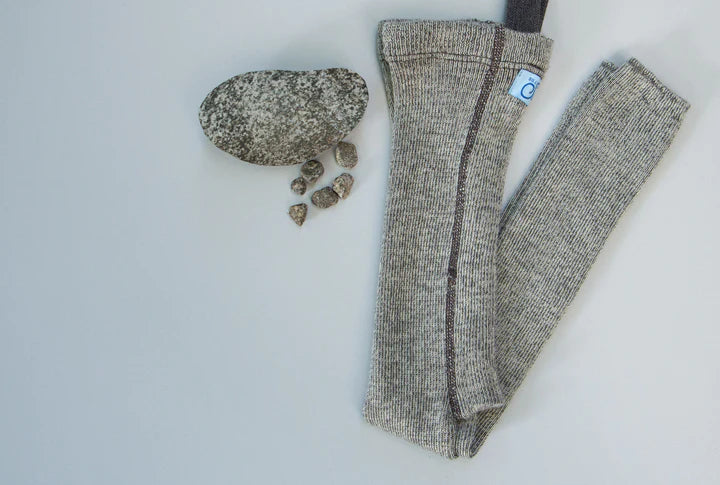 Silly Silas Wooly Footless Tights - Granite