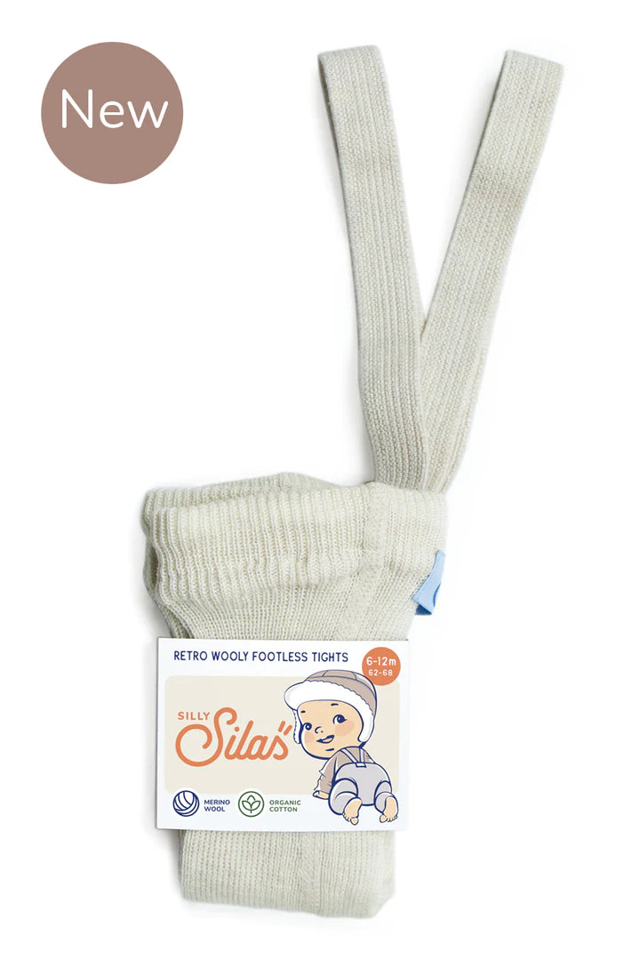 Silly Silas Wooly Footless Tights - Cream