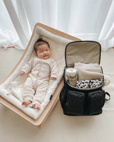OiOi Quilted Nappy Backpack - Black