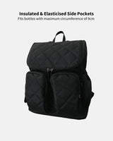 OiOi Quilted Nappy Backpack - Black