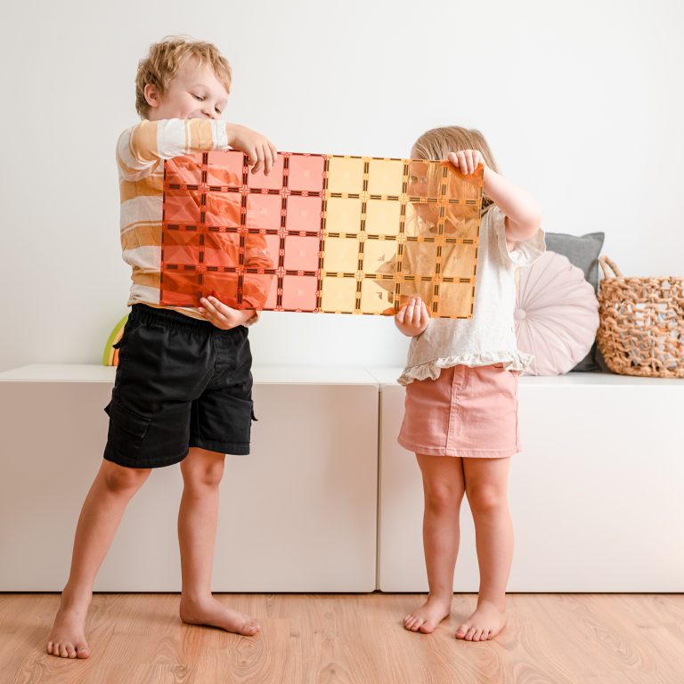 Connetix Base Plates - Peach + Lemon