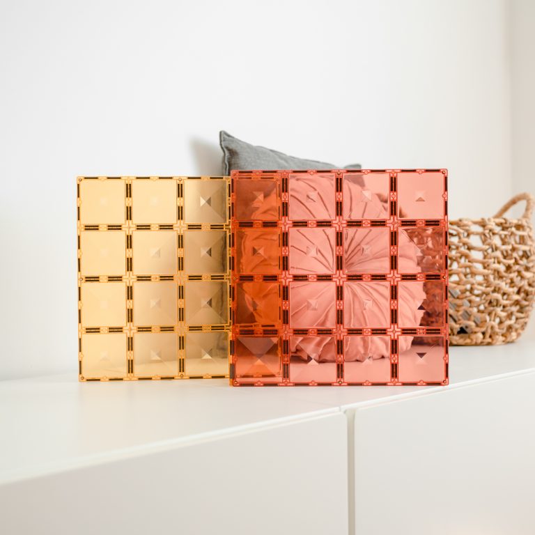 Connetix Base Plates - Peach + Lemon