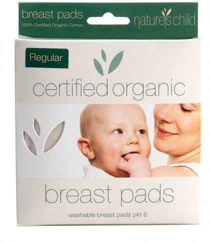 Nature's Child Organic Cotton Reusable Breast Pads Pkt 6 Regular
