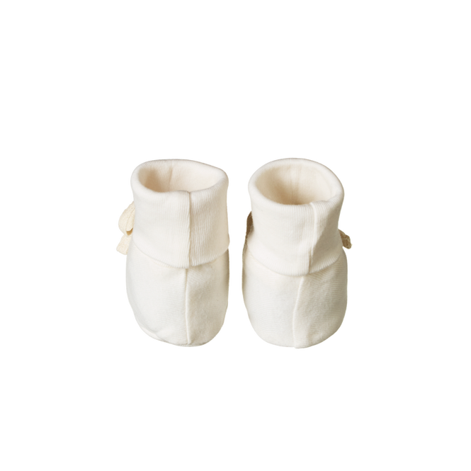 Nature Baby Cotton Booties - Natural