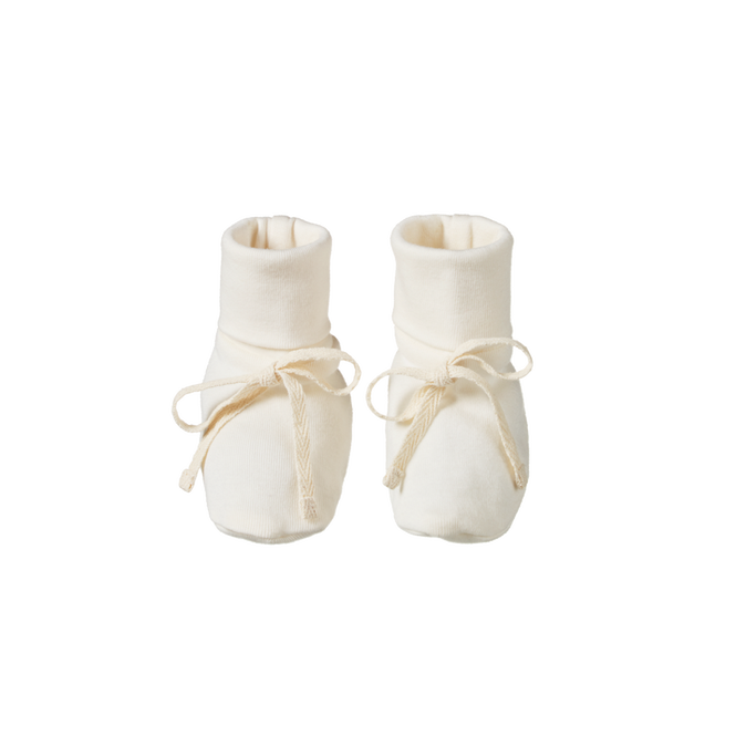 Nature Baby Cotton Booties - Natural