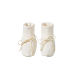 Nature Baby Cotton Booties - Natural