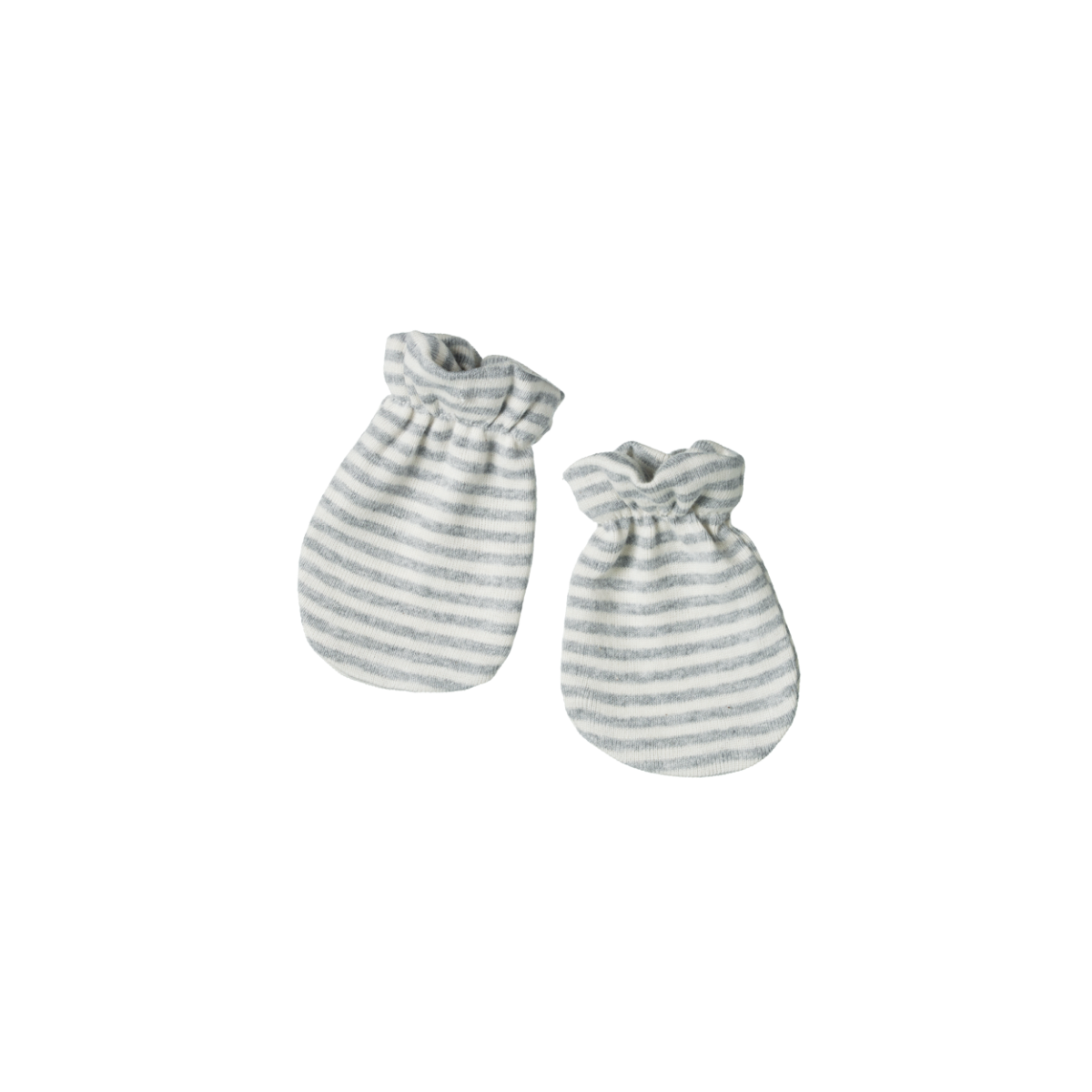 Nature Baby Newborn Mittens - Grey Marl Stripe