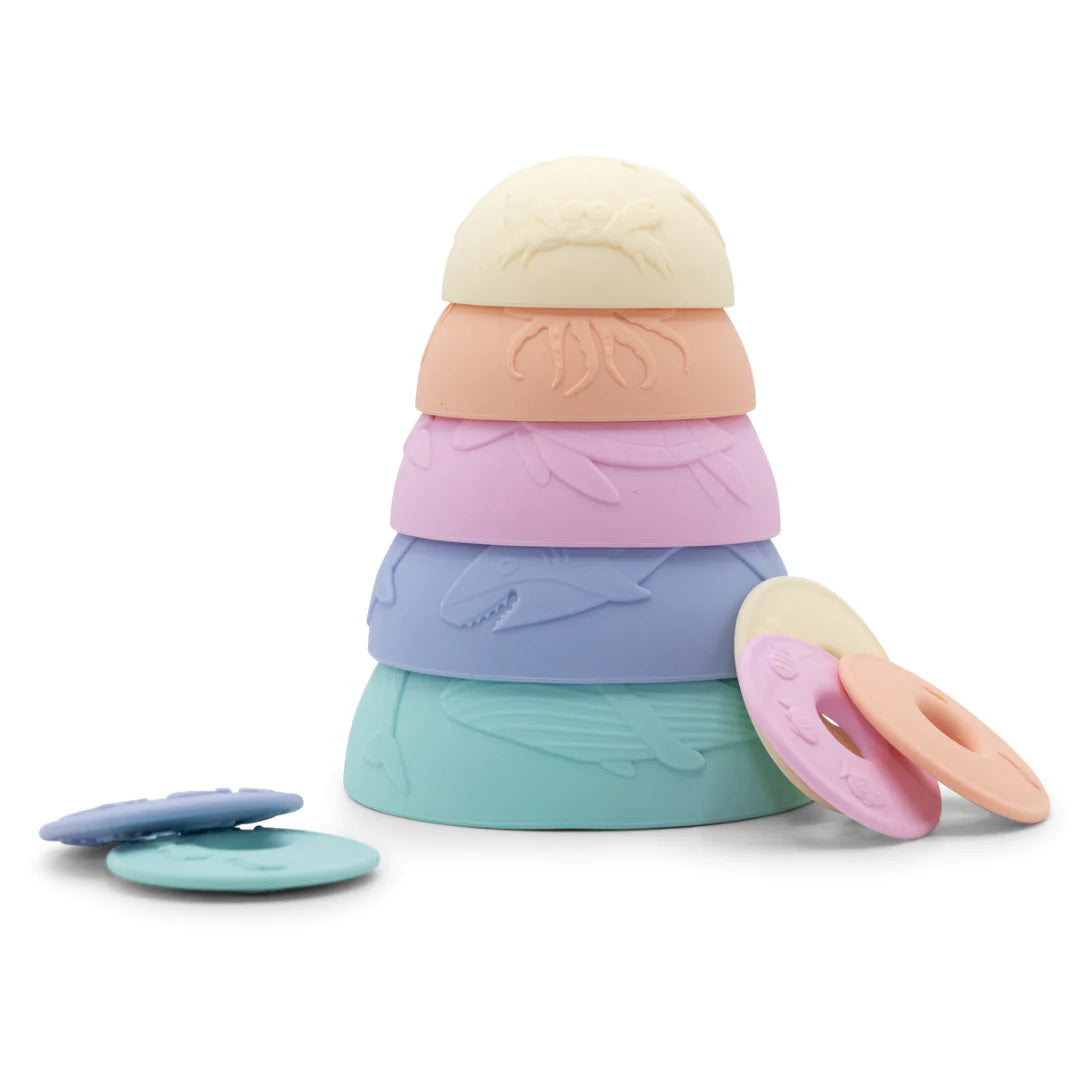 Jellystone Ocean Stacking Cups - Pastel