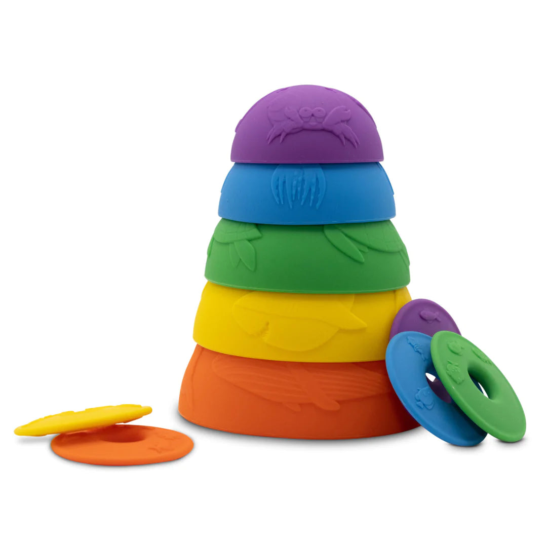 Jellystone Ocean Stacking Cups - Rainbow