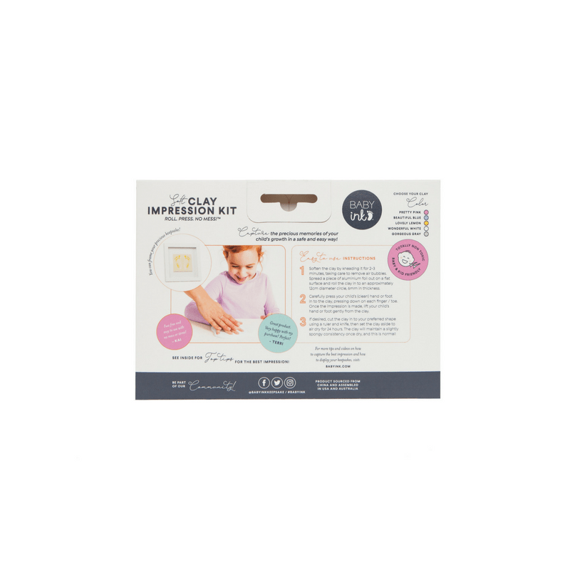 Raspberry Lane Boutique Baby Clay Impressions Kit - Blue