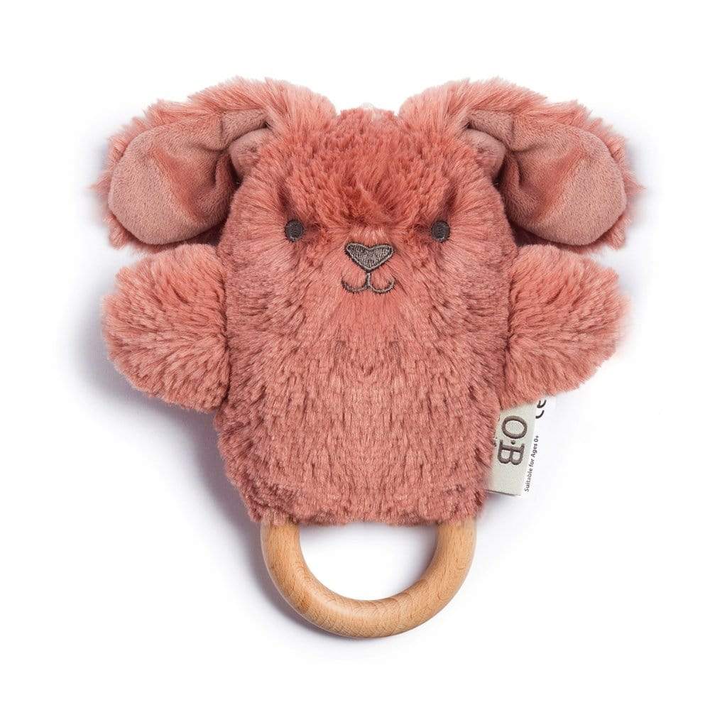 Raspberry Lane Boutique Bella Bunny - Wooden Teether and Baby Rattle