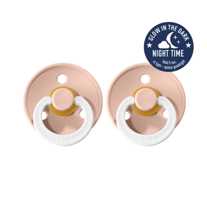 Raspberry Lane Boutique BIBS Dummies - 2 Pack - Night Glow - Blush