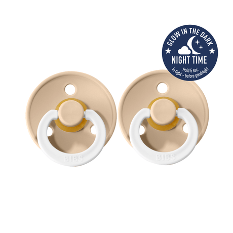 Raspberry Lane Boutique BIBS Dummies - 2 Pack - Night Glow - Vanilla