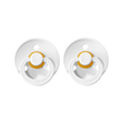 Raspberry Lane Boutique BIBS Dummies - 2 Pack - White