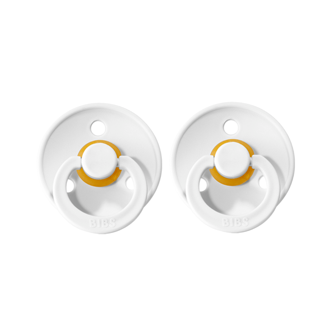 Raspberry Lane Boutique BIBS Dummies - 2 Pack - White