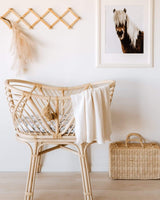 Raspberry Lane Boutique Cream Diamond Knit Baby Blanket