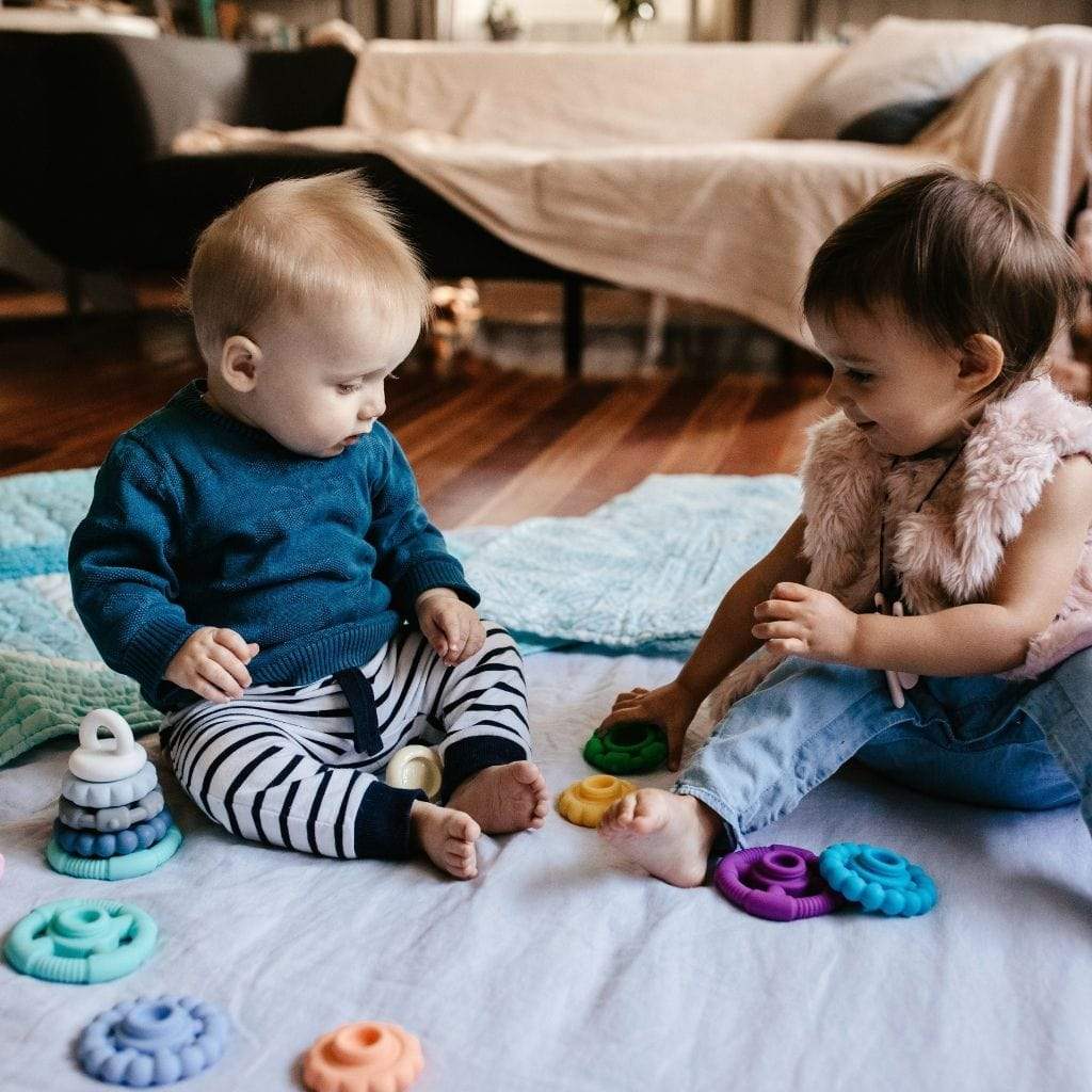 Raspberry Lane Boutique Rainbow Stacker and Teether - Jellystone
