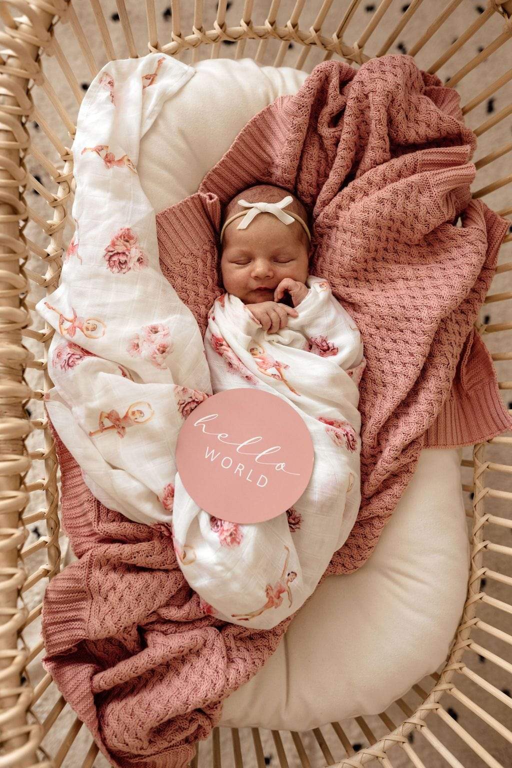 Raspberry Lane Boutique Rosa Diamond Knit Blanket