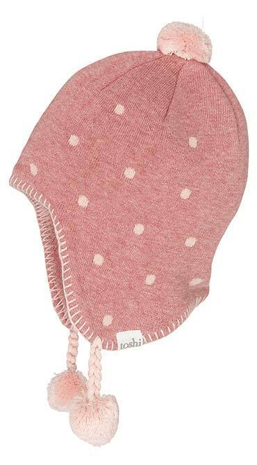 Raspberry Lane Boutique Toshi Organic Earmuff Beanie - Magic Wild Rose