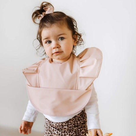 Raspberry Lane Boutique Waterproof Bib - Nude