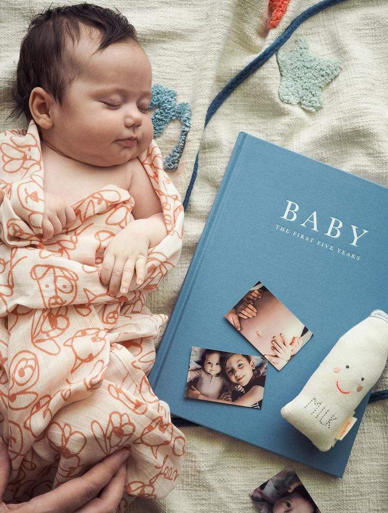 Raspberry Lane Boutique Write To Me Baby Journal - Birth to Five Years - Blue