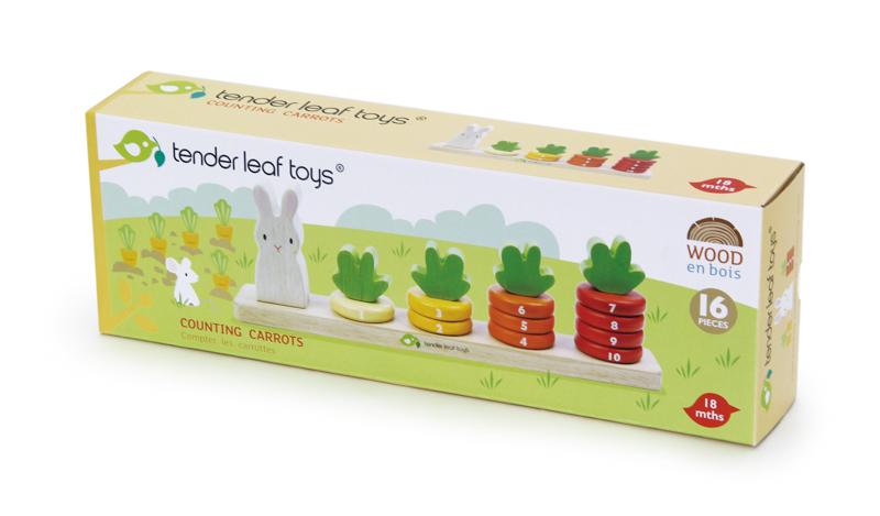 Tender Leaf Toys Toys Counting Carrots Wooden Stacker