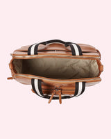 OiOi Faux Leather Triple Tote - Tan