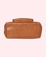 OiOi Faux Leather Triple Tote - Tan